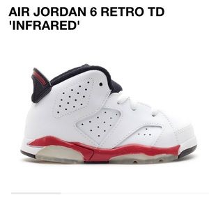⭐️Jordan 6 retro ‘infrared’ toddler basketball sneakers 6c